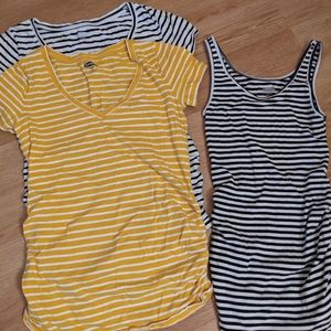 Old Navy Maternity XS ruched v necks and tank